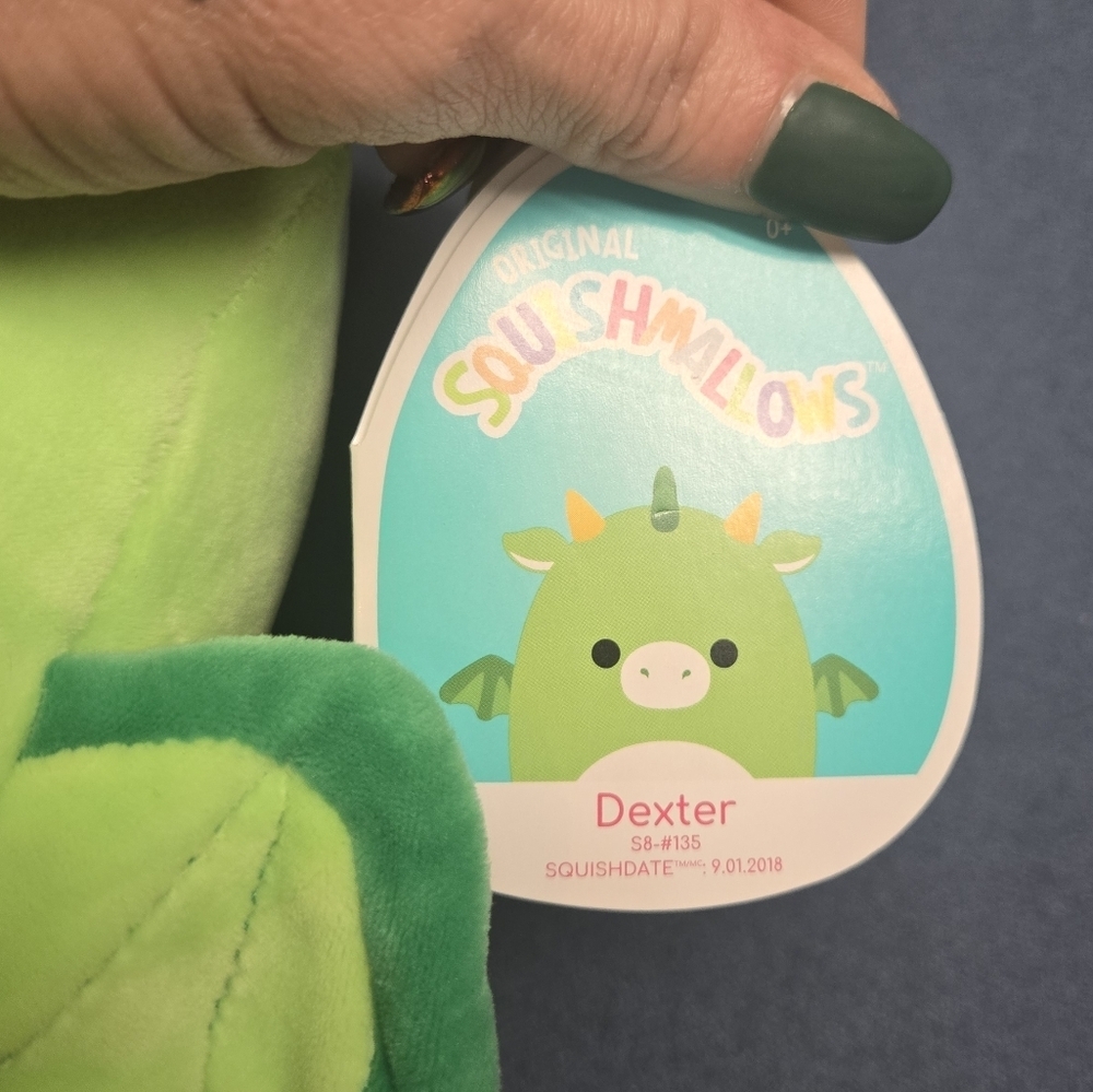 NWT Dexter the 7" Dragon is a green Squishmallow from the Adventure Squad. - Picture 2 of 3